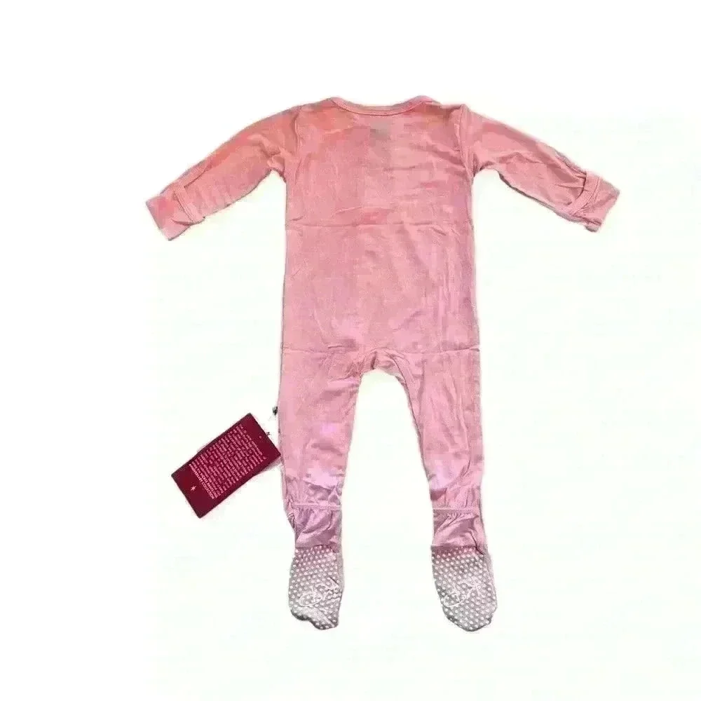NWT Kickee Pants Muffin Ruffle Coverall Zipper in Pond Size 9-12 Months w/feet - Picture 2 of 7